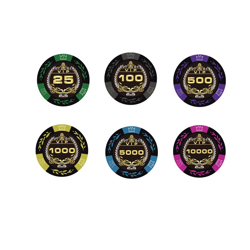 CUSTOM 14g clay poker chip for charity tournament with metal core inside