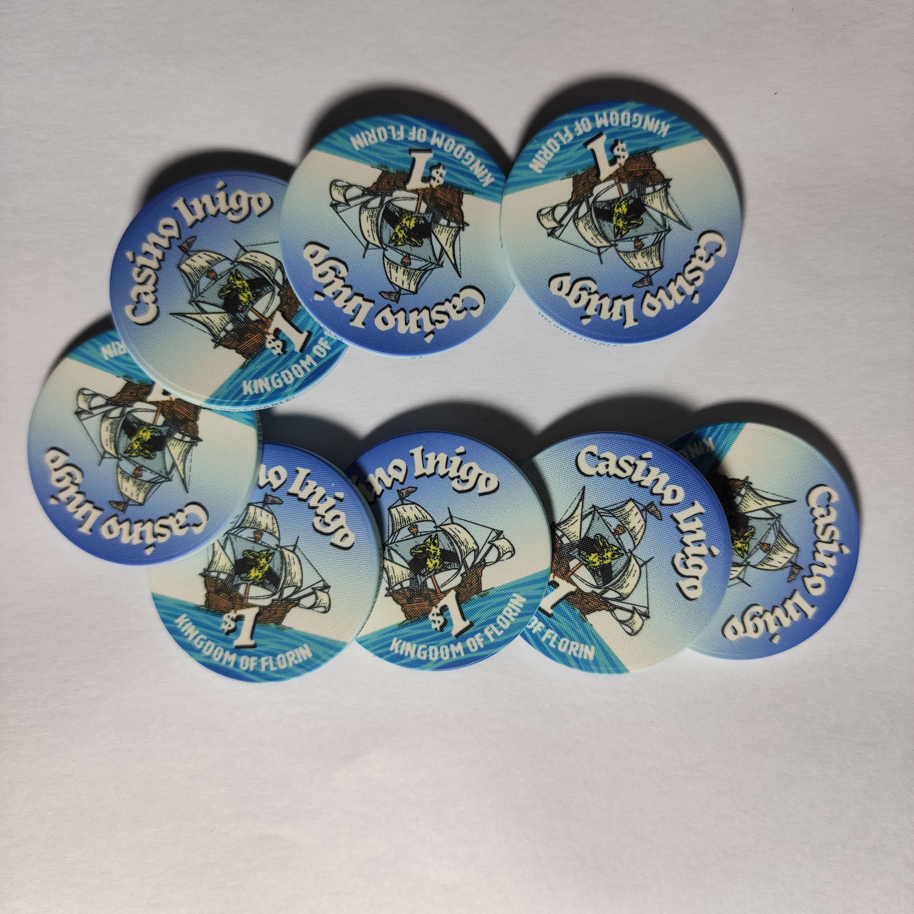 New arrival 10G ceramic poker chips custom made your design