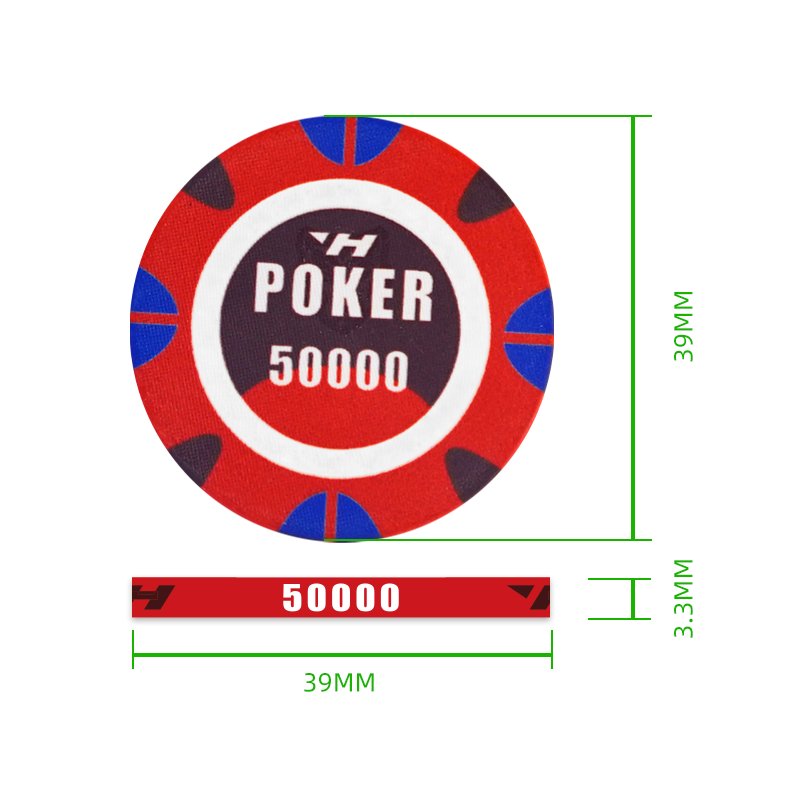 YH Professional Poker Chips 10g Ceramic Poker Chips Cash Poker Chips Set Ceramic