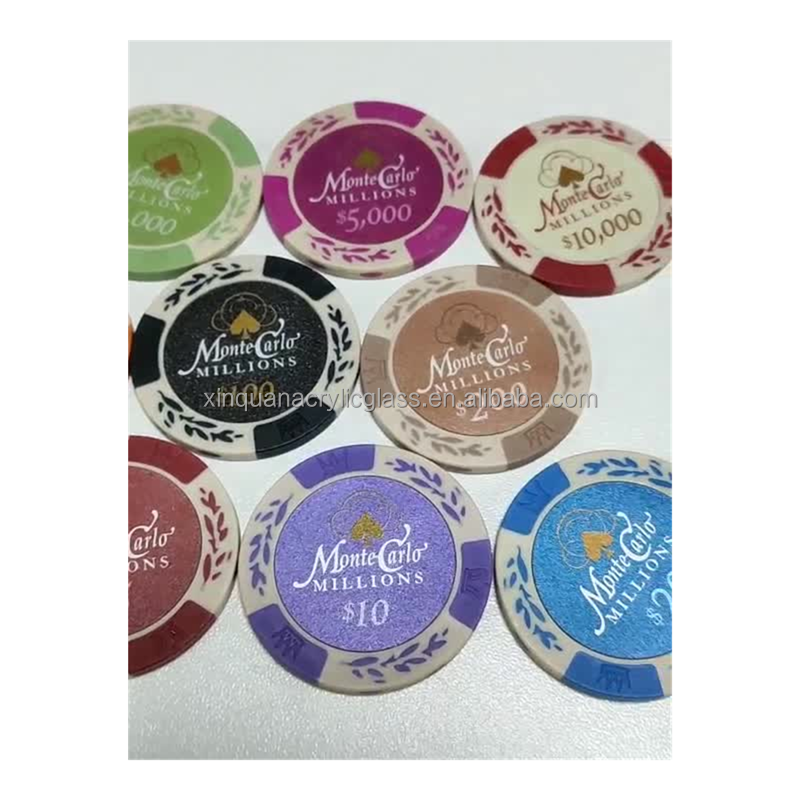 10g 11.5g 14g Cheap Price Custom Number Coin Poker Chips Western Time Card Pcs Crown Clay Ceramic Poker Chip