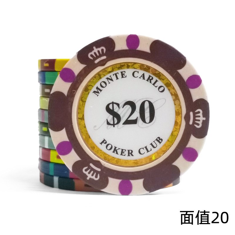 High Quality Professional 14g Casino Token Set Custom Logo Las Vegas Crown ABS Ceramic Clay Texas Hold'em Poker Chips