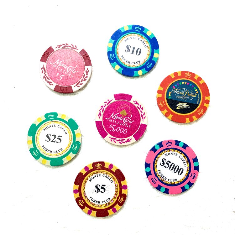 Sales Cheap Price OEM Personalize Logo NO Minimum Clay Poker Chips with Printing Sticker