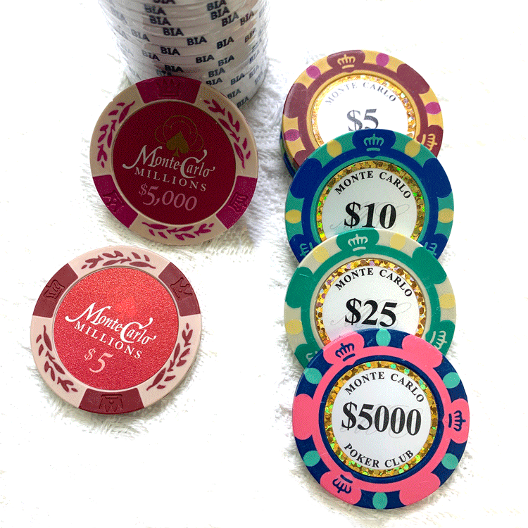 Sales Cheap Price OEM Personalize Logo NO Minimum Clay Poker Chips with Printing Sticker
