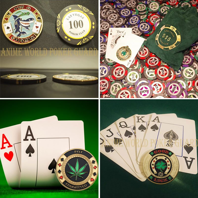 Custom Good Luck Coin Chips Poker Card Guard Protector Challenge Coin Chips Token Coin Game Gold Casino Table Game Metal 3D 3mm