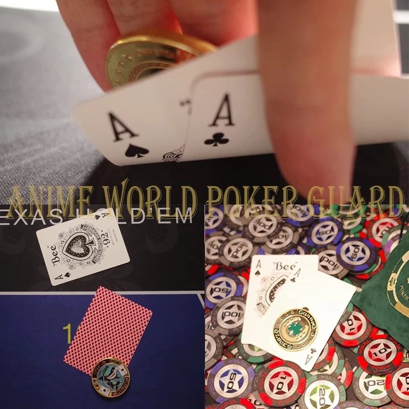 Custom Good Luck Coin Chips Poker Card Guard Protector Challenge Coin Chips Token Coin Game Gold Casino Table Game Metal 3D 3mm