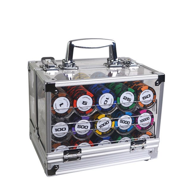 High Quality Premium 14g Casino Poker Chips Custom Logo 300pcs 500pcs 1000pcs Clay Poker Chips Sets For Sale