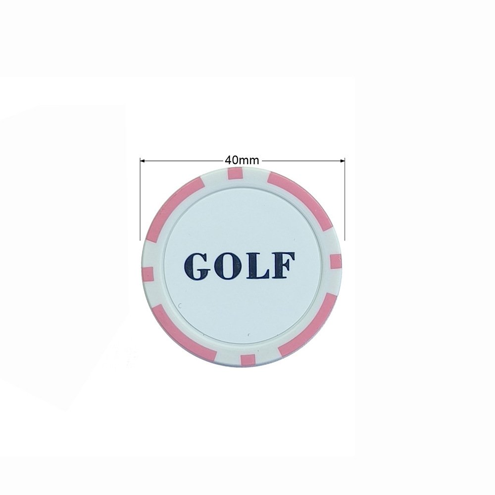 Custom LOGO High Quality Pattern Customization Printing Universal 40MM Plastic Golf Ball Markers Poker Chips