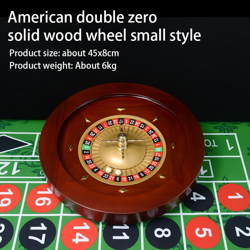 45*8.5cm Casino Wooden Roulette Poker Chips Set Roulette Casino Roulette Wheel Wood Bingo Game Entertainment Party Game 1pcs