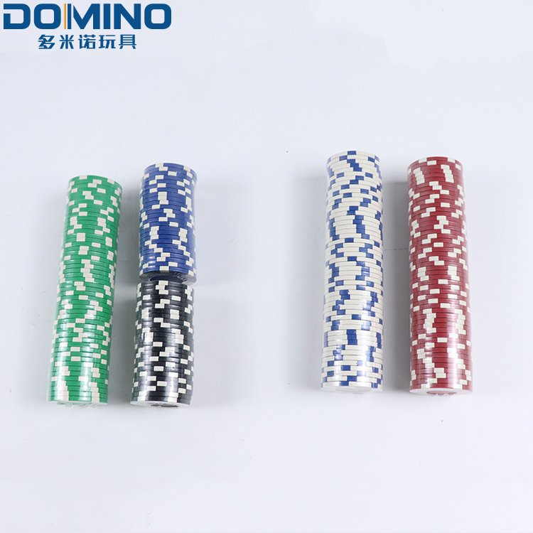 Factory price 200pcs chips sticker poker chip set with aluminium Case