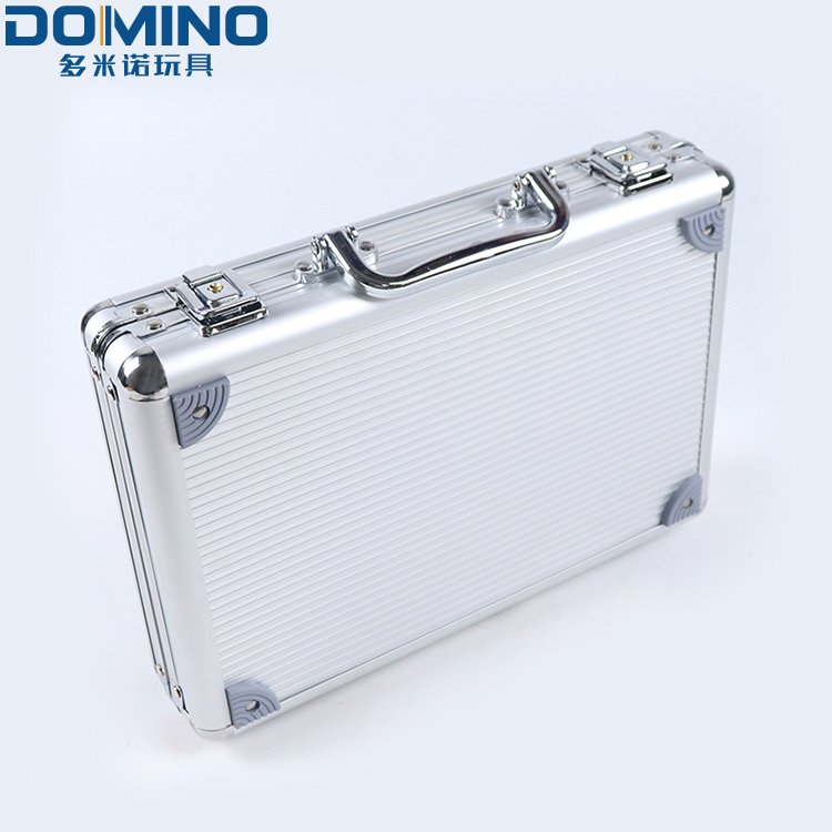 Factory price 200pcs chips sticker poker chip set with aluminium Case
