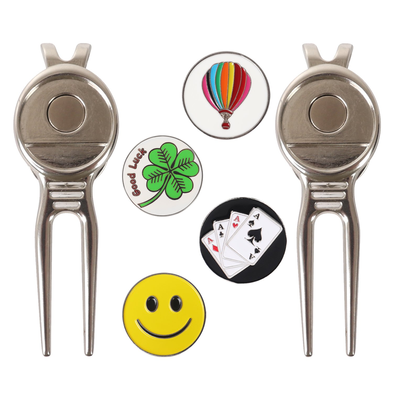 Best Price Various design Novelty Ball Markers Golf Accesory Custom Logo Golf Ball Marker Metal