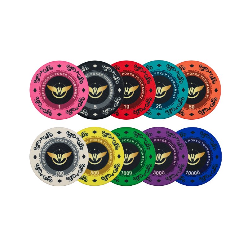 YH Wholesale EPT Ceramic Poker Chips Wsop Poker Chips With Denominations For Sale