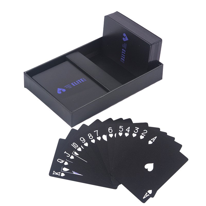 Custom PVC plastic poker size word Texas Hold 'em poker pvc material waterproof frosted plastic poker