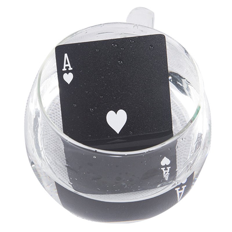 Custom PVC plastic poker size word Texas Hold 'em poker pvc material waterproof frosted plastic poker
