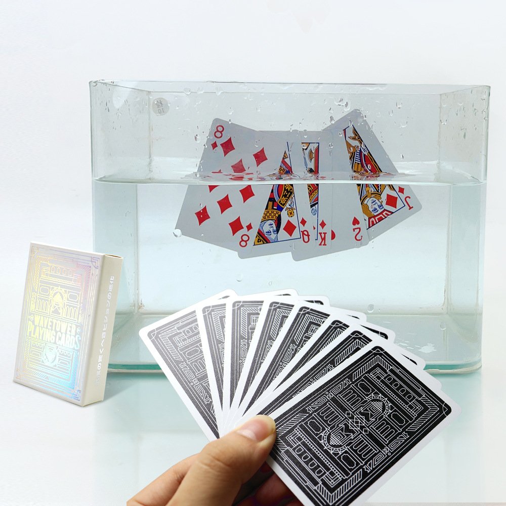 Custom PVC plastic poker size word Texas Hold 'em poker pvc material waterproof frosted plastic poker