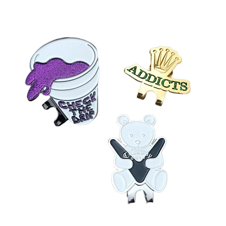 Custom Golf Divot Tool Hat Clip Poker Chip With Magnet Ball Marker Golf Ball Marker Custom Logo Blank Magnetic Golf Ball Marker