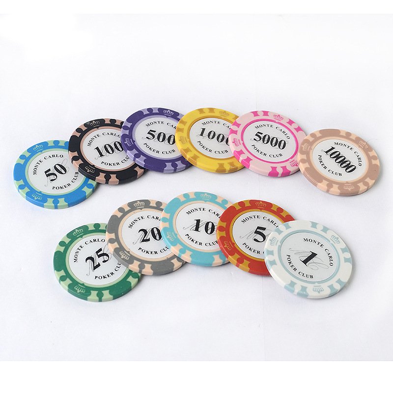 High Quality 40mm Clay Poker Chips ABS Plastic Gambling Chips Casino Entertainment 14g Weight Quality Acrylic PS Materials Gifts