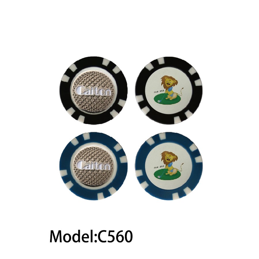 Wholesale Factory Hot Selling Promotional Plastic Golf Ball Markers Custom Logo Printing Abs Poker Chip Casino Chip