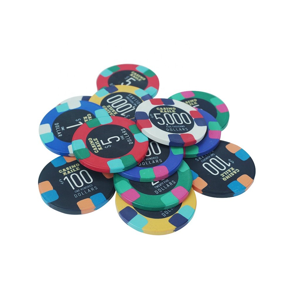 Professional oversized poker chips ceramic 19g 55mm or other big size customise logo set for casino poker club game