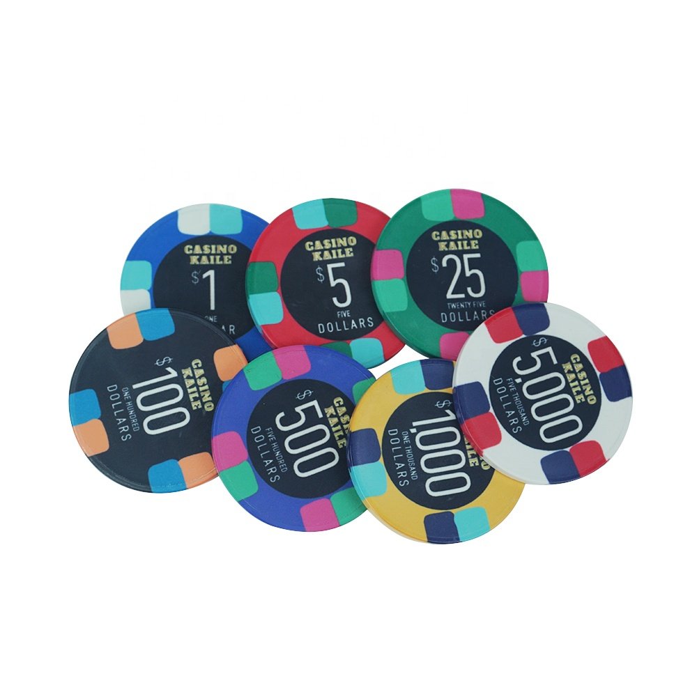 Professional oversized poker chips ceramic 19g 55mm or other big size customise logo set for casino poker club game