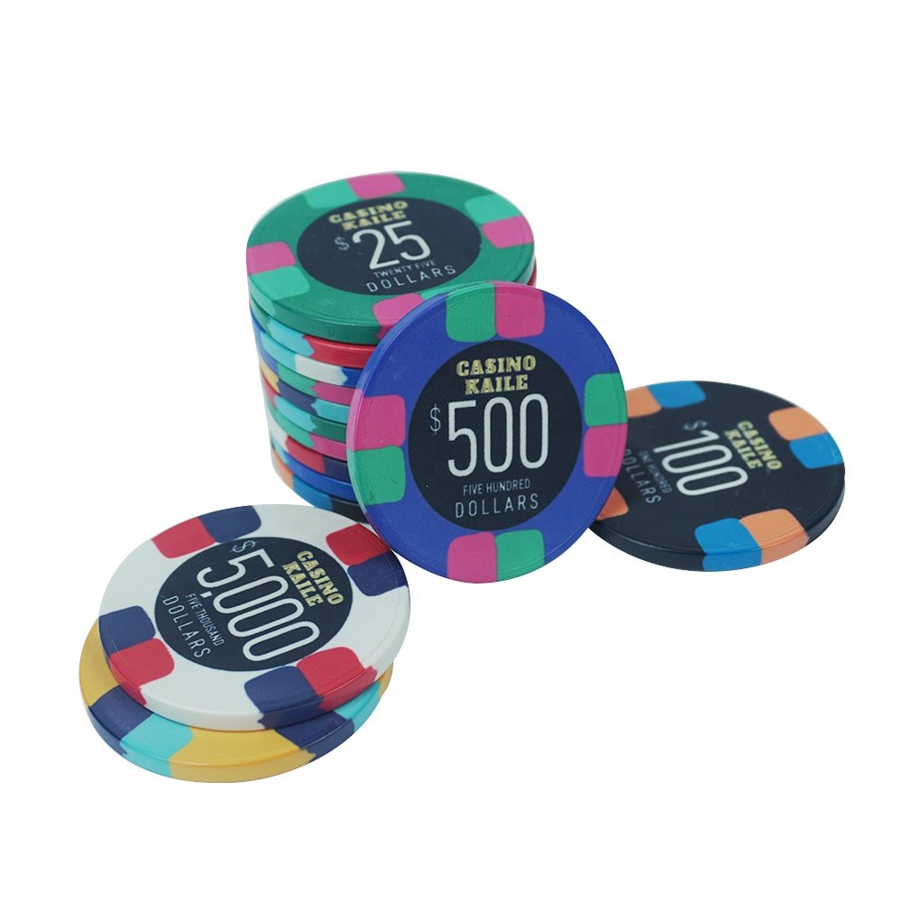 Professional oversized poker chips ceramic 19g 55mm or other big size customise logo set for casino poker club game
