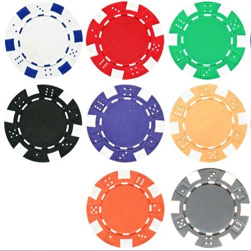 Dice Mould Poker Chips with Customisable colour and logo inlay