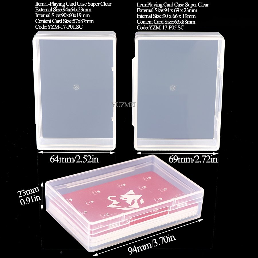 YUZMEI Plastic Poker Texas Card Case Playing Card Case Table Game Baseball Magic Card Holder For Storage Poker Pokemon Yugioh