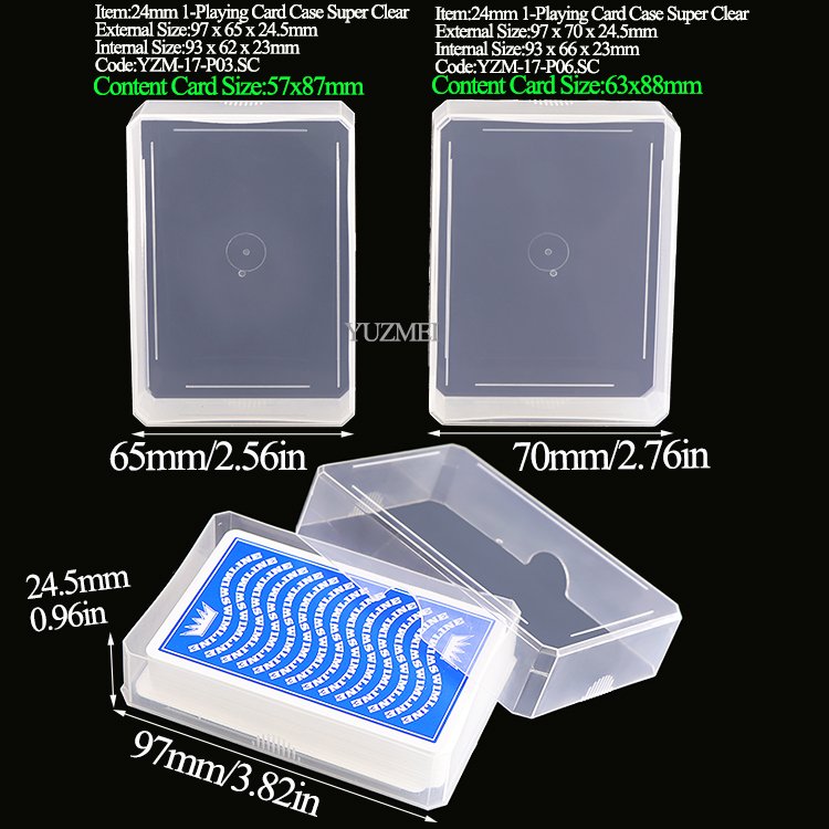 YUZMEI Plastic Poker Texas Card Case Playing Card Case Table Game Baseball Magic Card Holder For Storage Poker Pokemon Yugioh