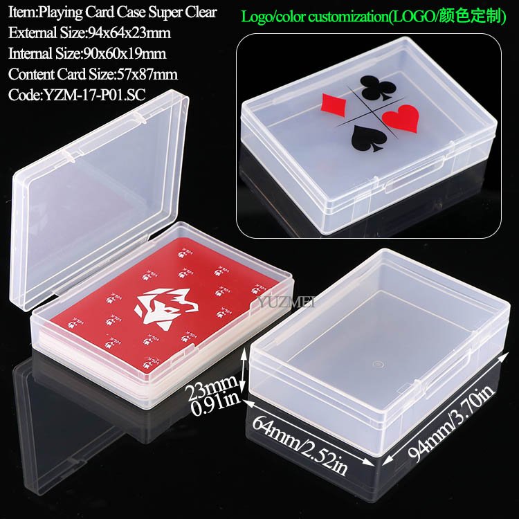YUZMEI Plastic Poker Texas Card Case Playing Card Case Table Game Baseball Magic Card Holder For Storage Poker Pokemon Yugioh