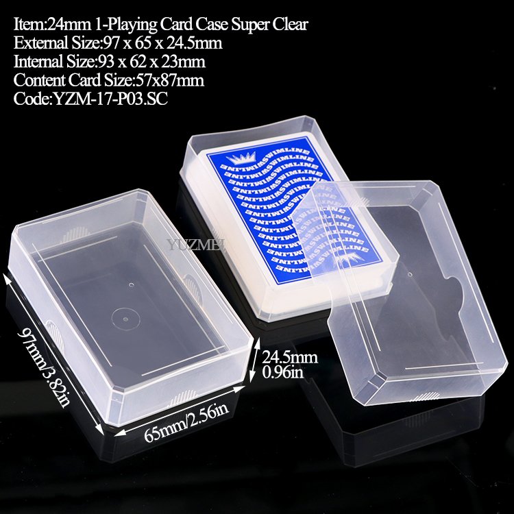 YUZMEI Plastic Poker Texas Card Case Playing Card Case Table Game Baseball Magic Card Holder For Storage Poker Pokemon Yugioh
