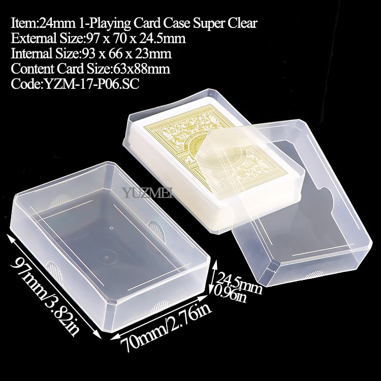 YUZMEI Plastic Poker Texas Card Case Playing Card Case Table Game Baseball Magic Card Holder For Storage Poker Pokemon Yugioh