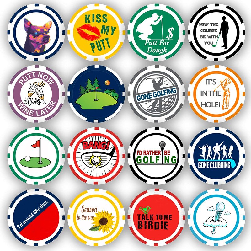 Wholesale Golf Products Custom Poker Chips Golf Ball Marker For Casino Entertainment