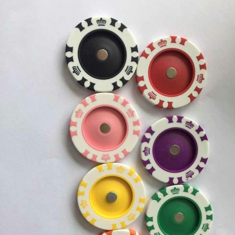 custom 40mm magnet poker chip with customized golf ball marker