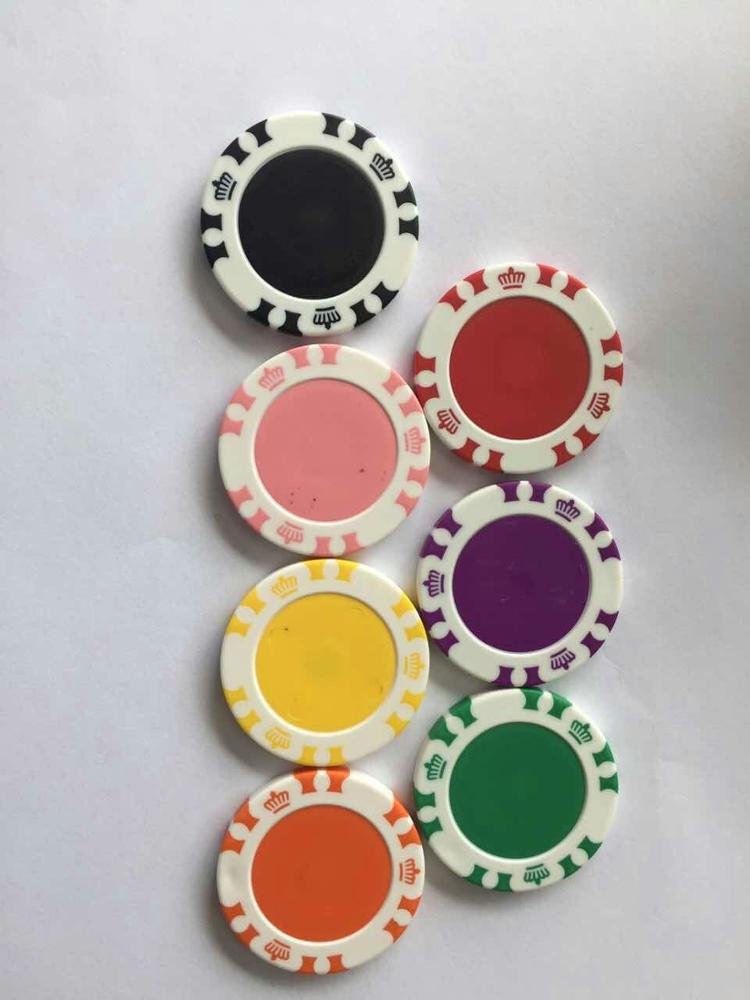 custom 40mm magnet poker chip with customized golf ball marker