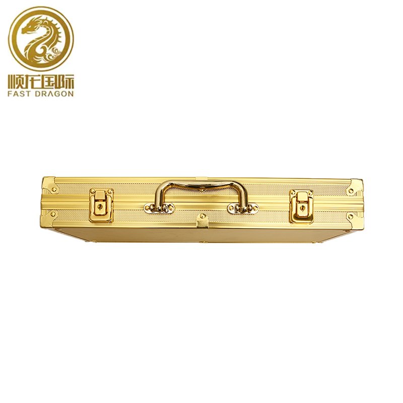 300 500 golden aluminum case for 40 43mm poker chips set box for storage chip and casino accessories