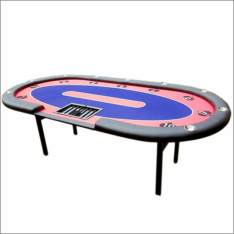 1-10 Players Folding Poker Table Cheap Custom Texas Poker Table Folding Poker Table With Chips Tray