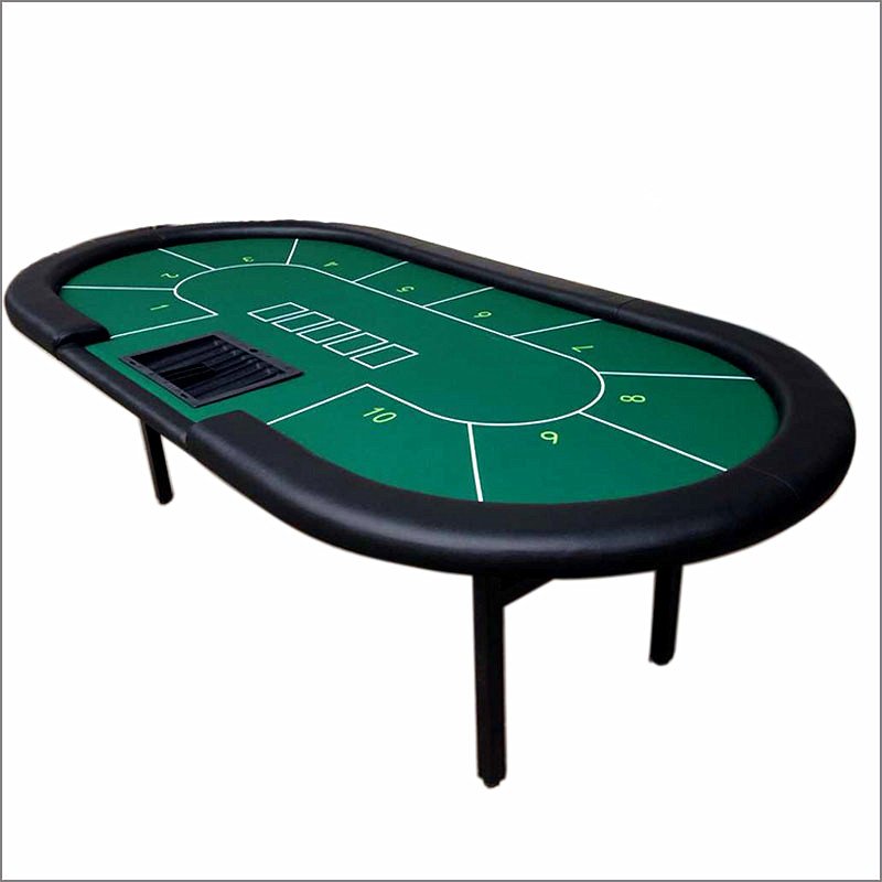 1-10 Players Folding Poker Table Cheap Custom Texas Poker Table Folding Poker Table With Chips Tray