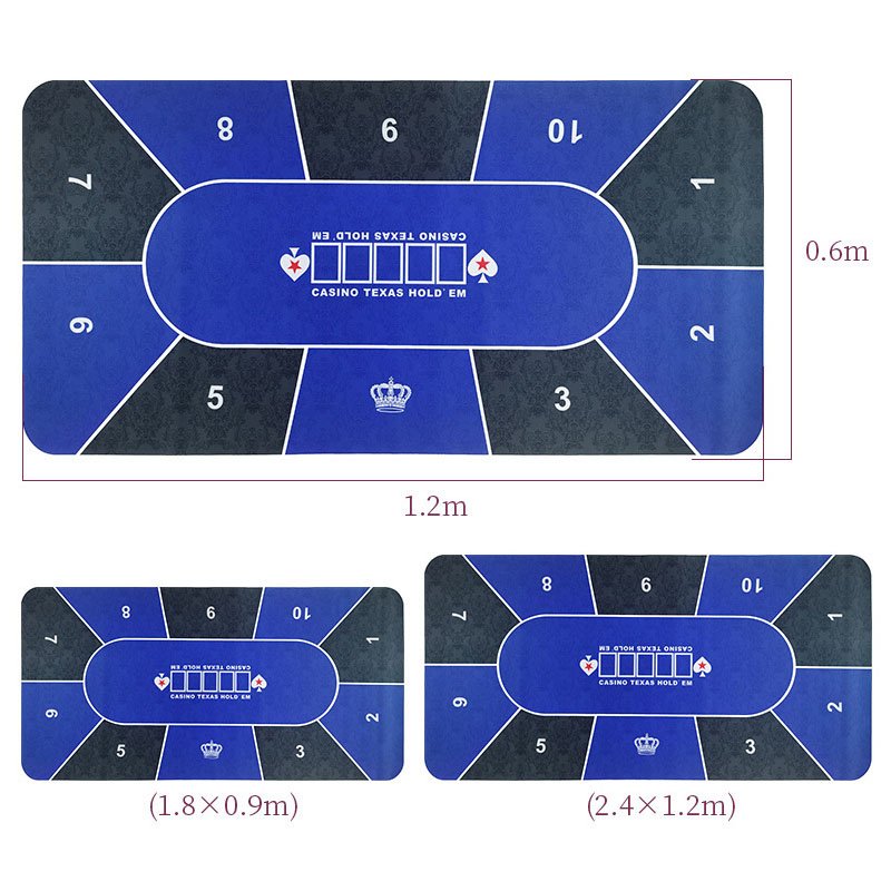 Rubber Custom Purple 180 Card Game Casino Table Layout Top Matts Felt Speed Cloth Carpet Play Texas Hold'em Poker Mat With Bag