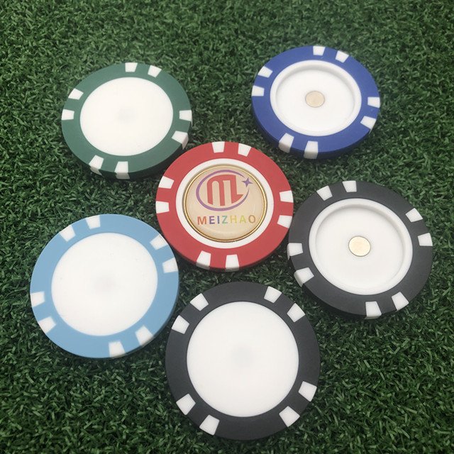 Ready to ship Colors Blank Magnetic Unique 40mm Printing Logo Golf Accessories Magnet Poker Chip Golf Ball Markers