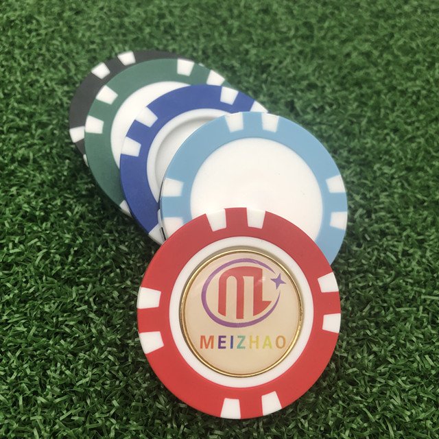 Ready to ship Colors Blank Magnetic Unique 40mm Printing Logo Golf Accessories Magnet Poker Chip Golf Ball Markers