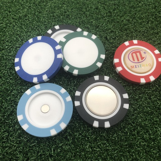 Ready to ship Colors Blank Magnetic Unique 40mm Printing Logo Golf Accessories Magnet Poker Chip Golf Ball Markers
