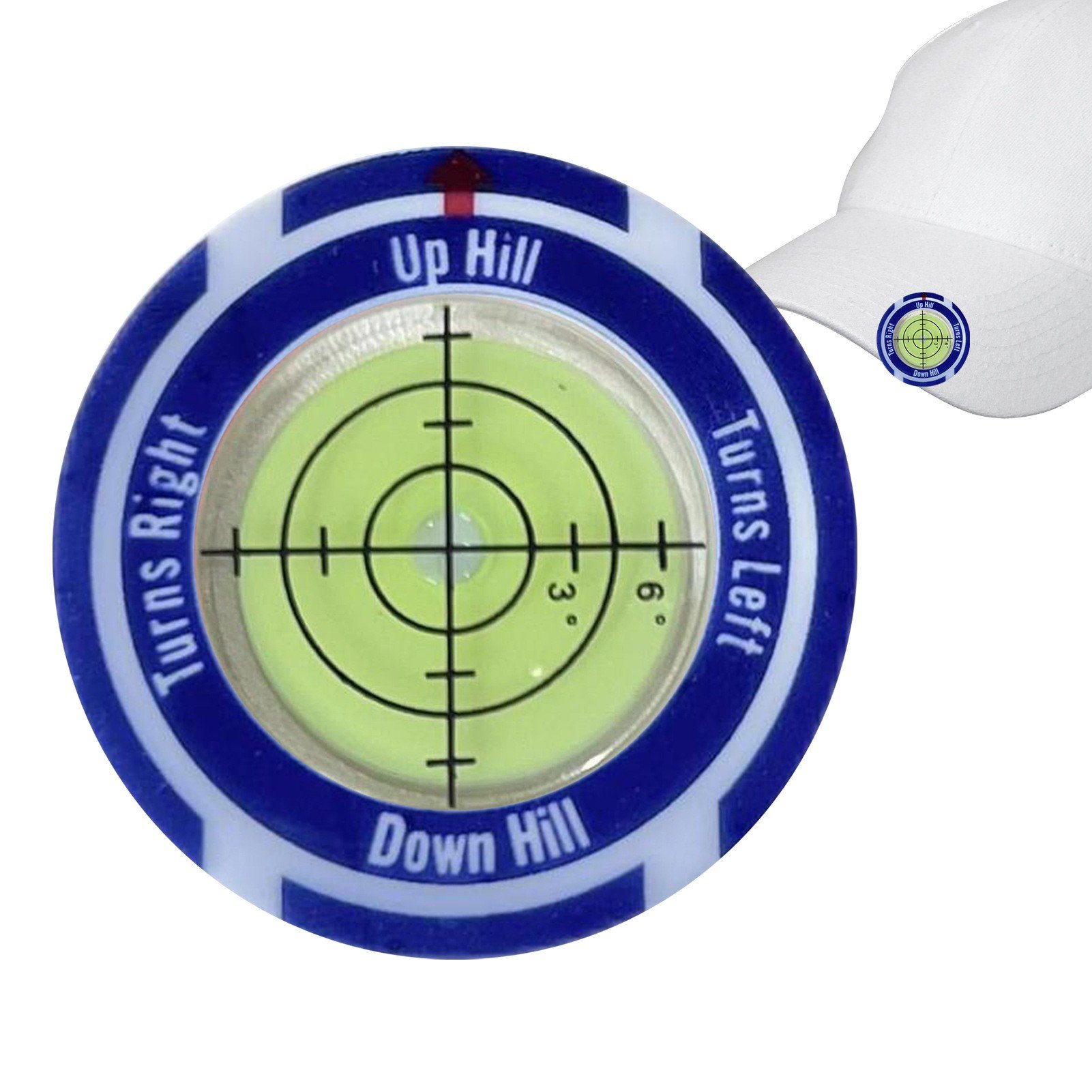 High Precision Alignment Reader Tool New Poker Chip Golf Ball Marker Golf Putting Green Reading Aid Bubble Level