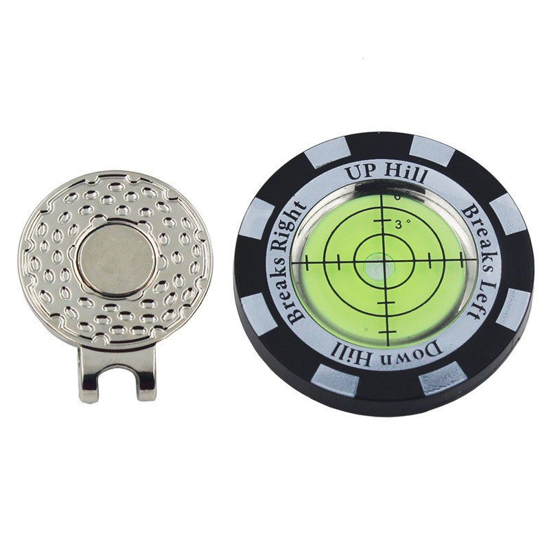 High Precision Alignment Reader Tool New Poker Chip Golf Ball Marker Golf Putting Green Reading Aid Bubble Level