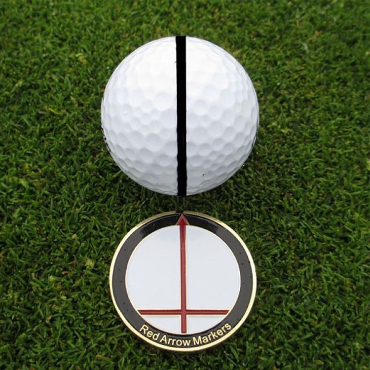 Bulk sport course distance 3d disc poker chip custom metal magnetic golf ball marker