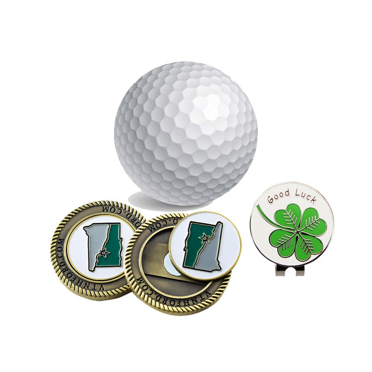 Bulk sport course distance 3d disc poker chip custom metal magnetic golf ball marker