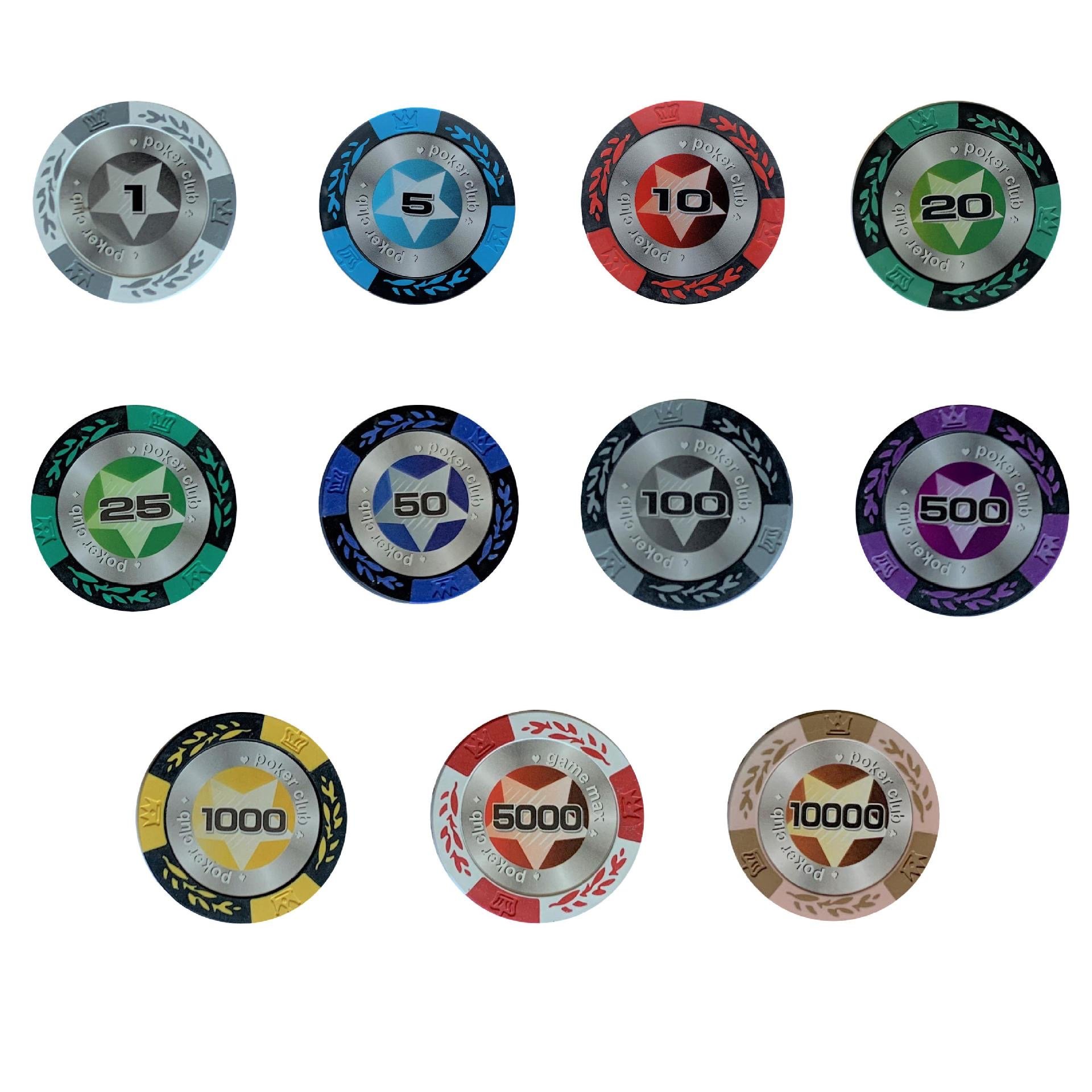 clay poker chips with custom logo