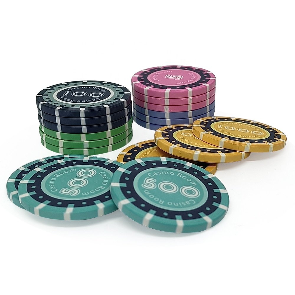 Free design free sample 39mm ceramic poker chips 10g customized logo with cash value round chip for casino gambling game