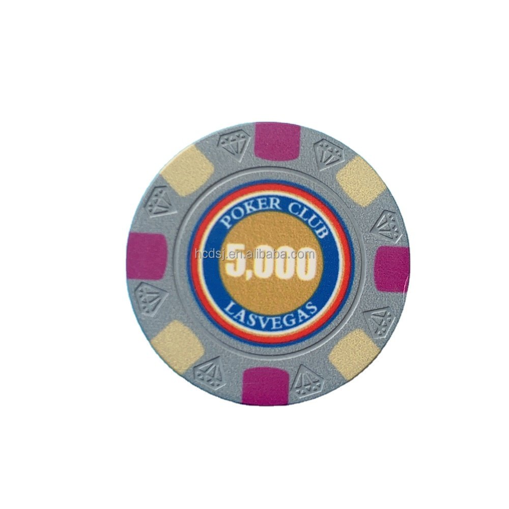Wholesale professional casino 39mm cheap ceramic poker chips coin10g factory supply cutstom logo for gambling games diamond chip