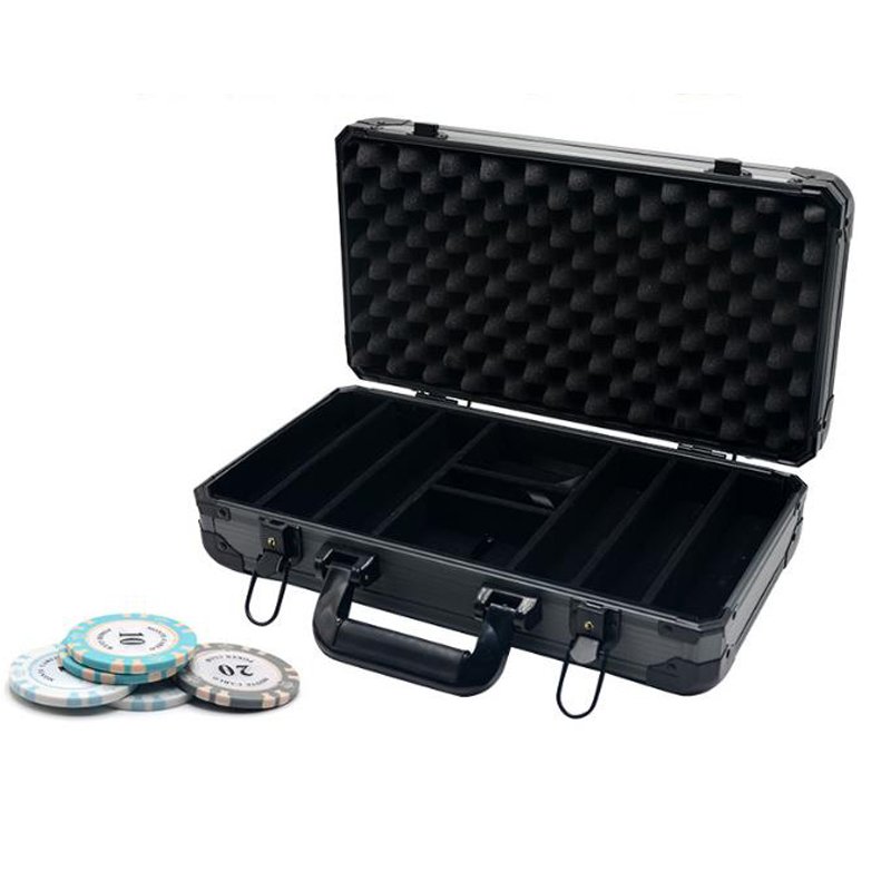 texas gray reinforced deluxe Casino Style Poker Chip Case