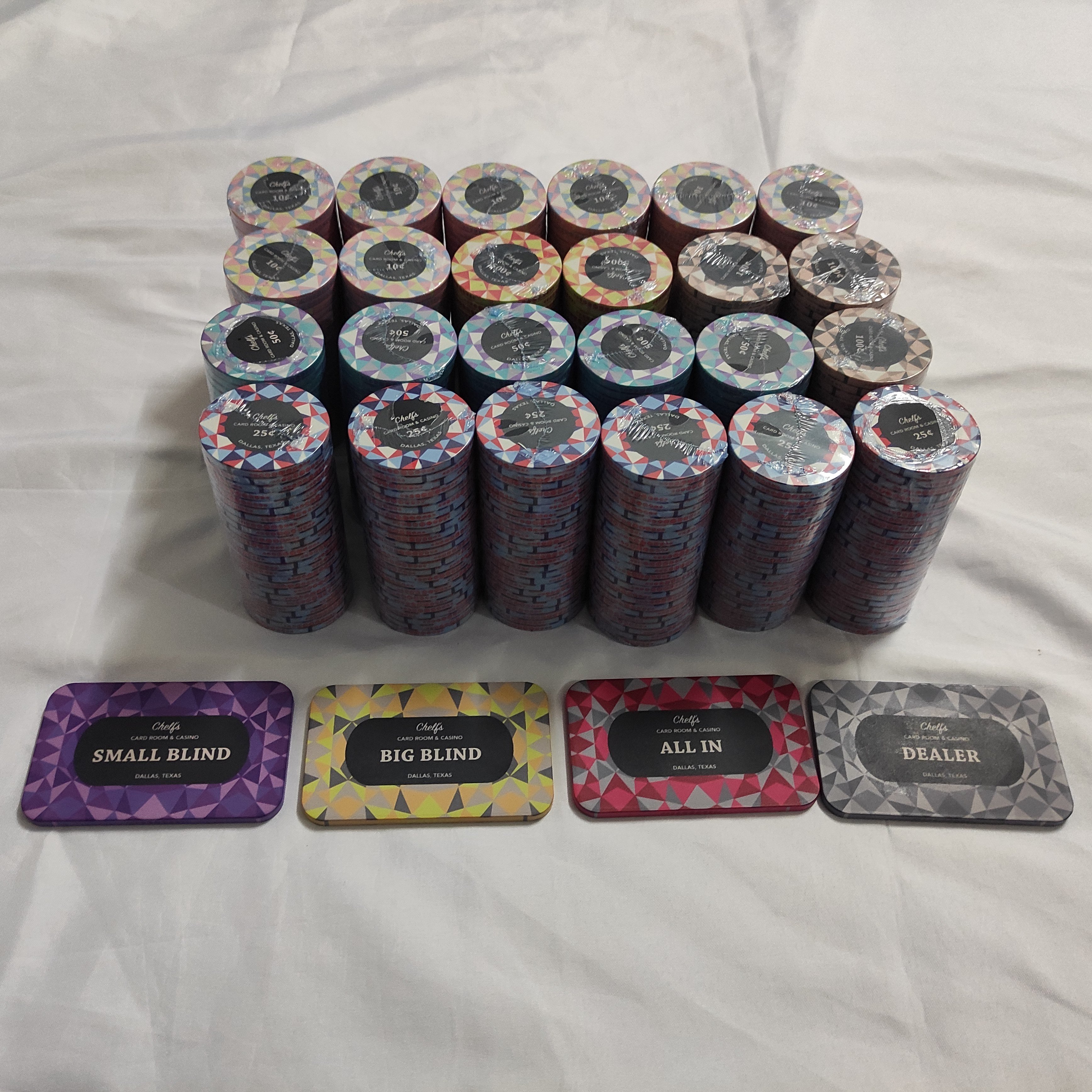 10g Personalised custom ceramic poker chips with colorful design